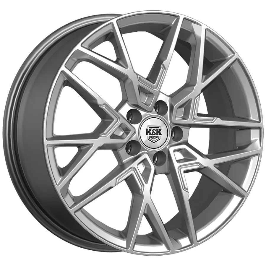 Диск Литой K&K мод.Вудроф (КС1044) D18*7 PCD 5*108 ET33 DIA60.1  дарк платинум  