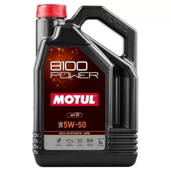Масло Моторное Синтетическое Motul 5W50 API SP 5л 8100 POWER арт.112717